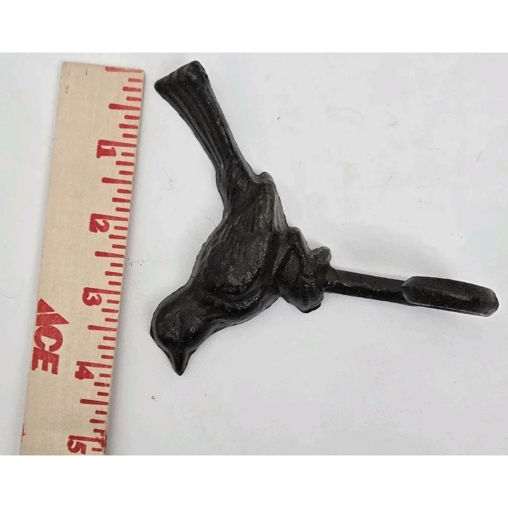 Bird Wall Hook Cast Iron Key Towel Coat Hanger Rustic Farmhouse Decor Dk Brown‎